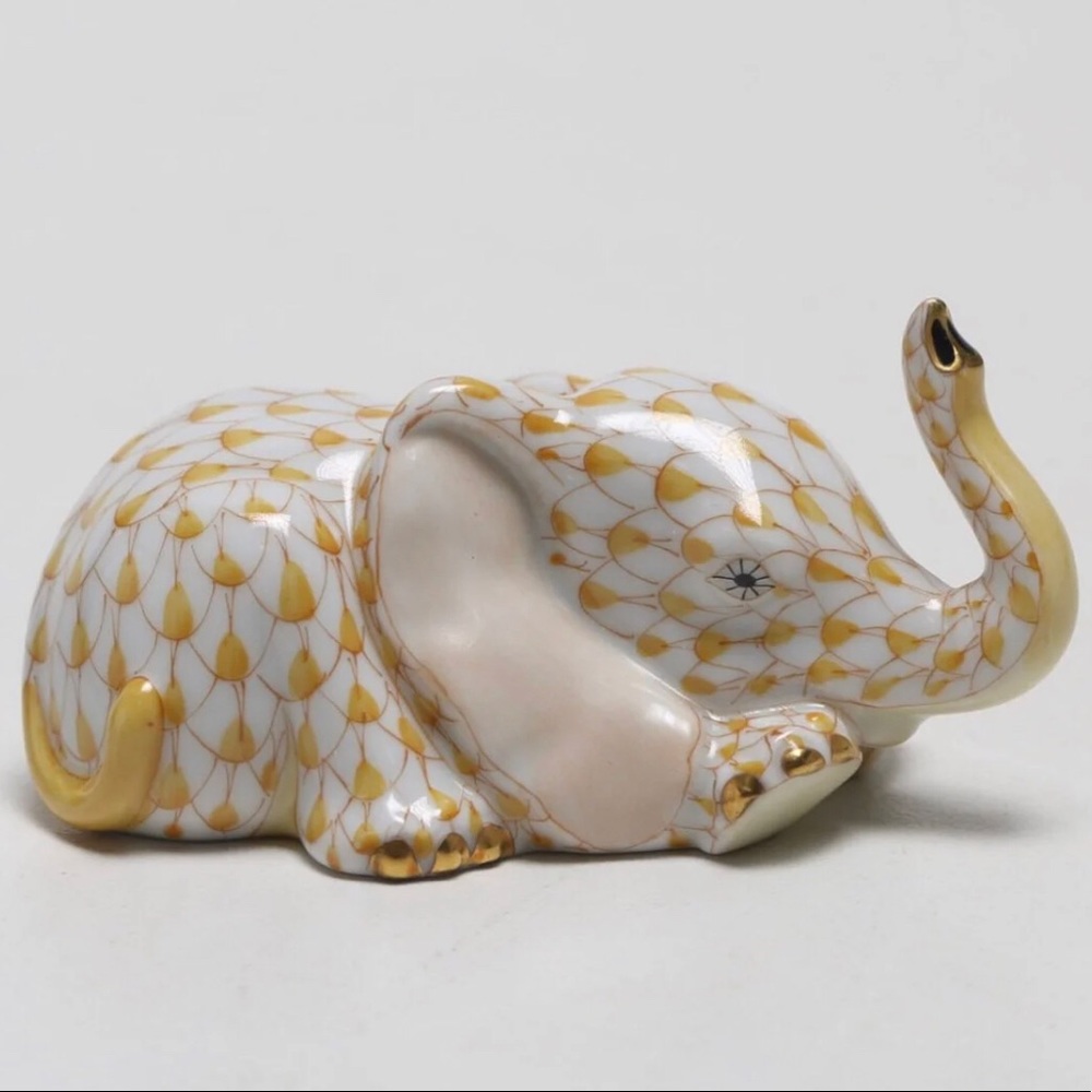 Herend Baby Elephant Figurine